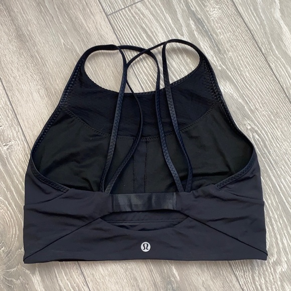 Lululemon Sports Bra high neck mesh long line Size 8 - Picture 3 of 6